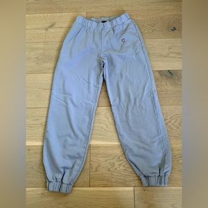 BRANDY MELVILLE- Blue Rosa Sweatpants, Embroidered Red Heart, Size:S/M